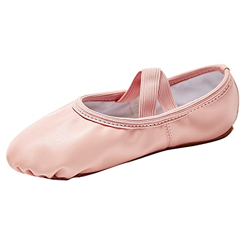 Stelle Girls Ballet Dance Shoes for Toddler/Little Kid/Big Kid/Boy, Full Sole No-Tie...