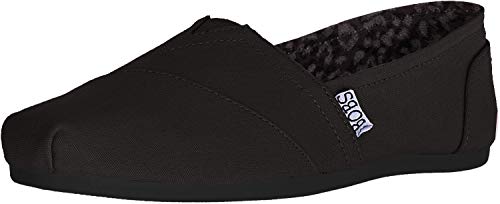 BOBS de Skechers Peluche pour femme – Peace and Love Flat, Noir, 8.5 W US