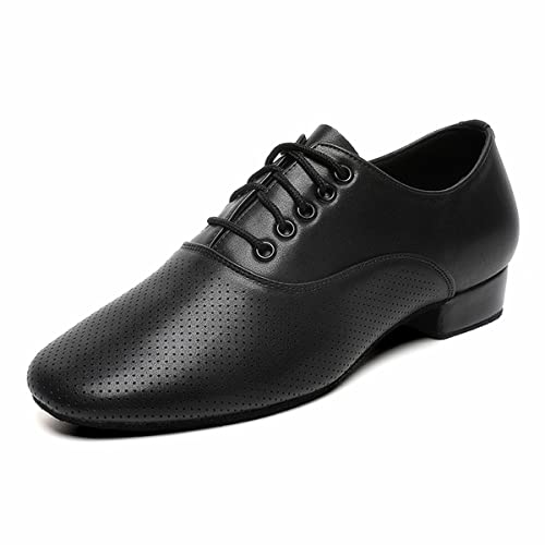 Mans Ademende Ballroom Damce Schoenen Latin Tango Morden Karakter Schoenen （10 / Zwart