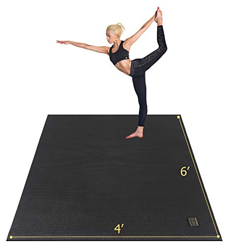 Gxmmat Large Yoga Mat 72'x 48'(6'x4') x 7mm for Pilates Stretching Home Gym Workout,...