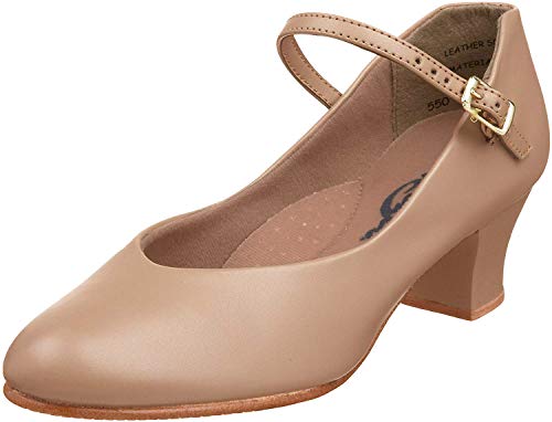 Chaussures de danse Capezio Womens Jr. Footlight Character, Caramel, 7.5 US
