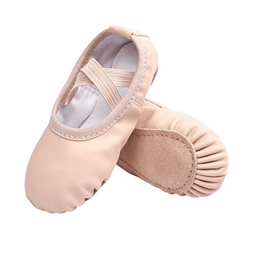 Stelle Girls Ballet Dance Shoes Slippers for Kids Toddler (Ballet Pink(Beige), 9MT)
