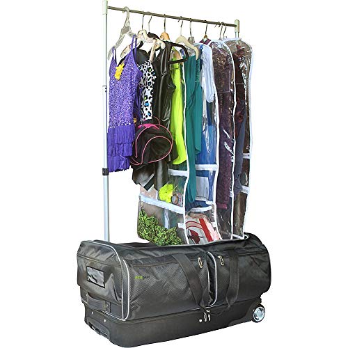Ecogear 28" Dance Garment Rack ,Costume Rack Duffel Carry-On Rolling Luggage with...