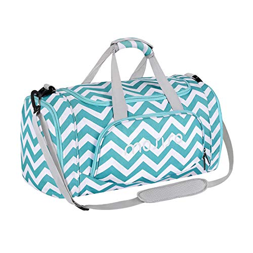 MOSISO Sports Duffel with Shoe Compartment Chevron Gym Bag for Men/Women Dance Travel...