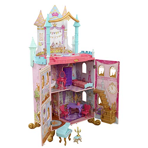 KidKraft Disney Princess Dance & Dream Wooden Dollhouse, Over 4-Feet Tall with...