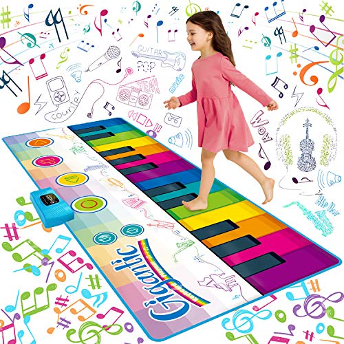SUNLIN 6 ft. Floor Piano Mat for Kids and Toddlers, Giant Musical Dance Toys, 24...