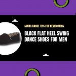 Black Flat Heel Swing Dance Shoes for Men