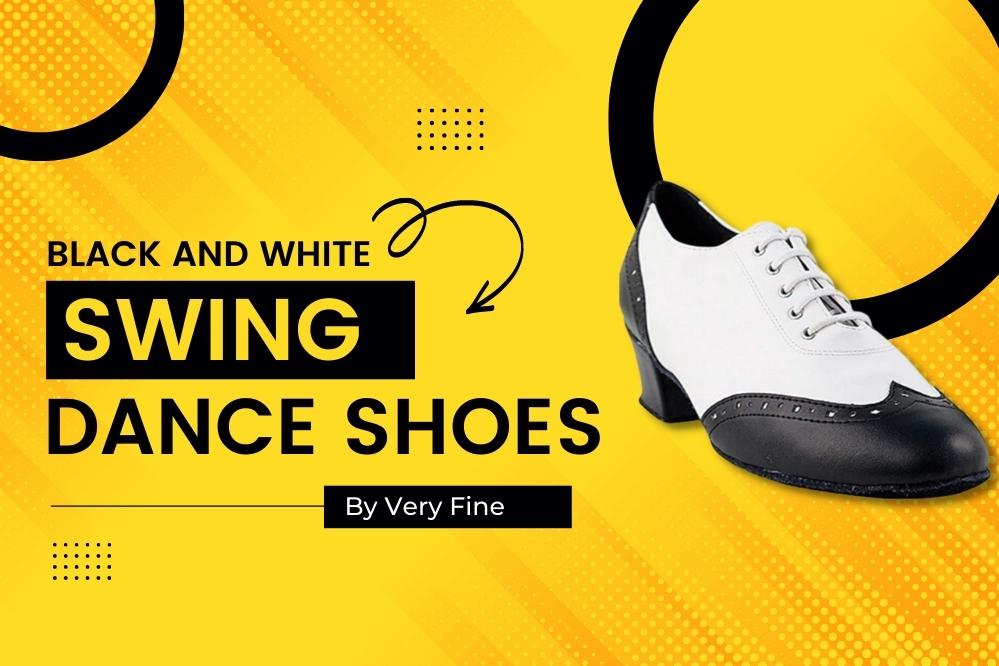 Sapatos de dança swing preto e branco para mulheres
