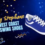 Blue and White West Coast Swing Shoes by Stephane