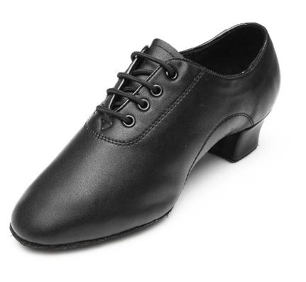 SWDZM Mens & Boys Latin Dance Shoes Leather Lace-up Salsa Tango Ballroom Modern Performance Practice Professional Dance Shoes Model 707B 
